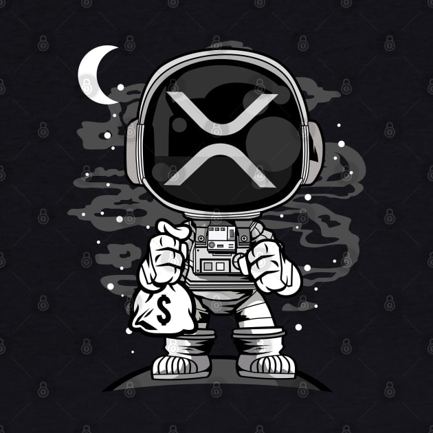 Astronaut Ripple XRP Coin To The Moon Crypto Token Cryptocurrency Wallet HODL Birthday Gift For Men Women by Thingking About